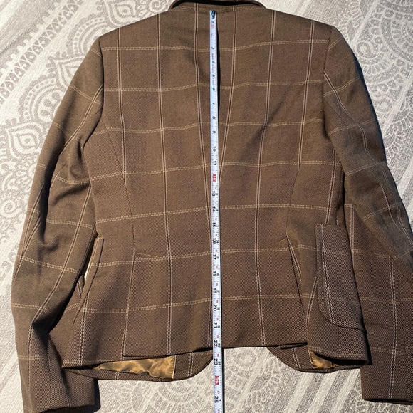 Massimo Dutti Wool Brown Plaid Blazer - Picture 14 of 16